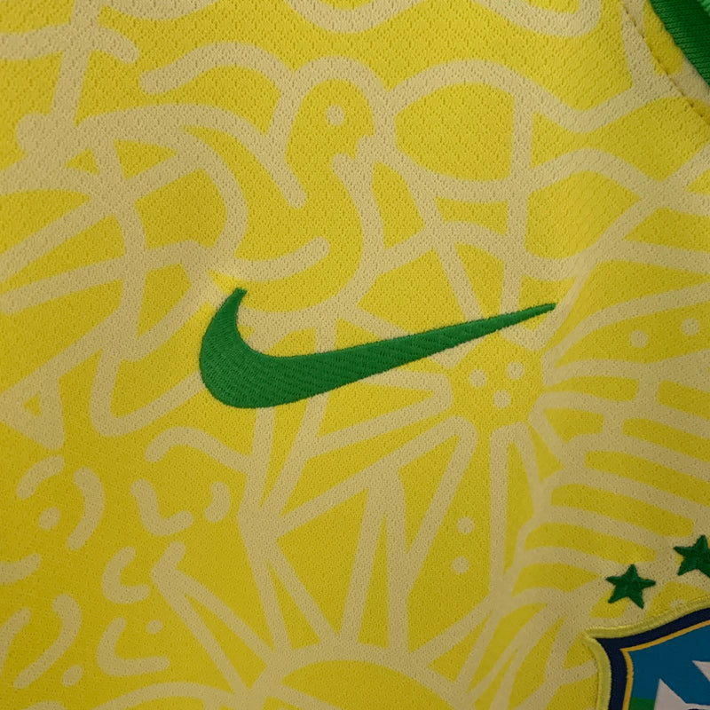 CAMISA LANÇAMENTO DA SELEÇÃO BRASILEIRA 2024 AMARELO